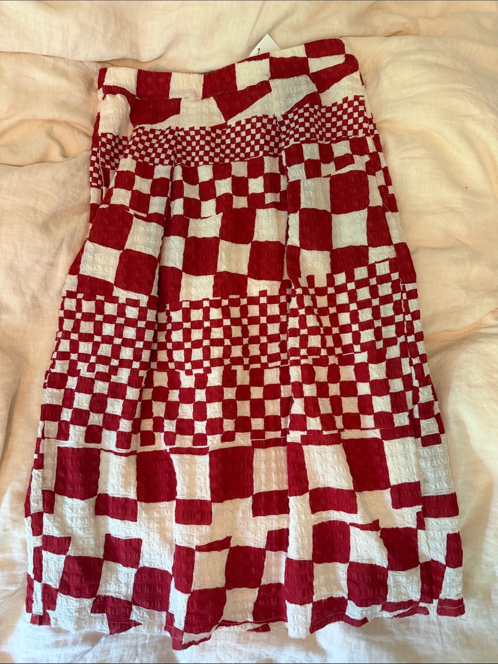 Hannoh Wessel Red and White Skirt